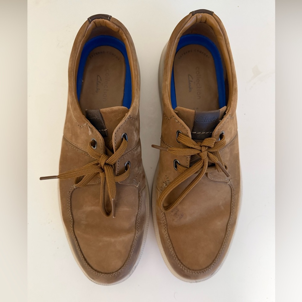 Men’s Clarks Brown Leathery Shoes size 12